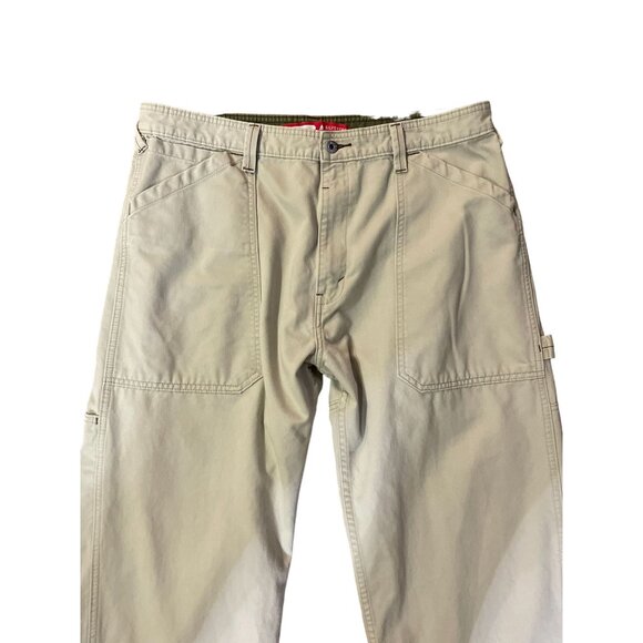 Vintage Levis Silvertab Pants Mens 36x32 Used Light Tan Baggy Carpenter - Picture 5 of 16